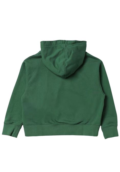 Green cotton sweatshirt for girls PALM ANGELS | PBBB003C99FLE001VERDE